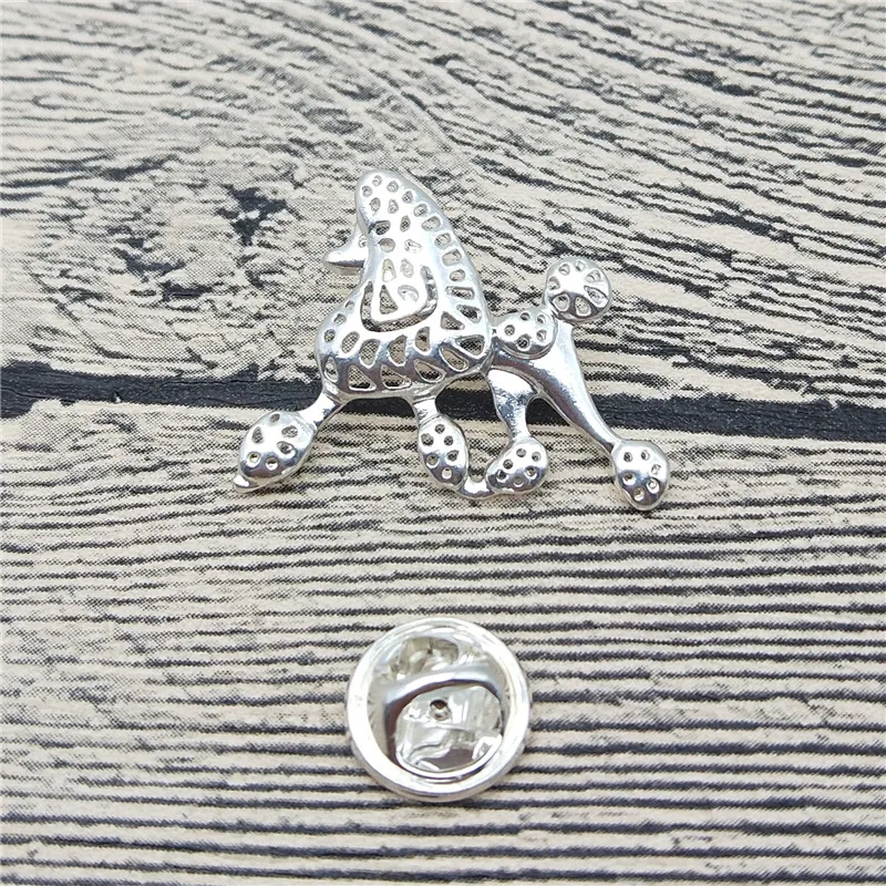 New Poodle Brooches and Pins Trendy Animal Metal Suit Men Fashion Pet Jewellery | Украшения и аксессуары