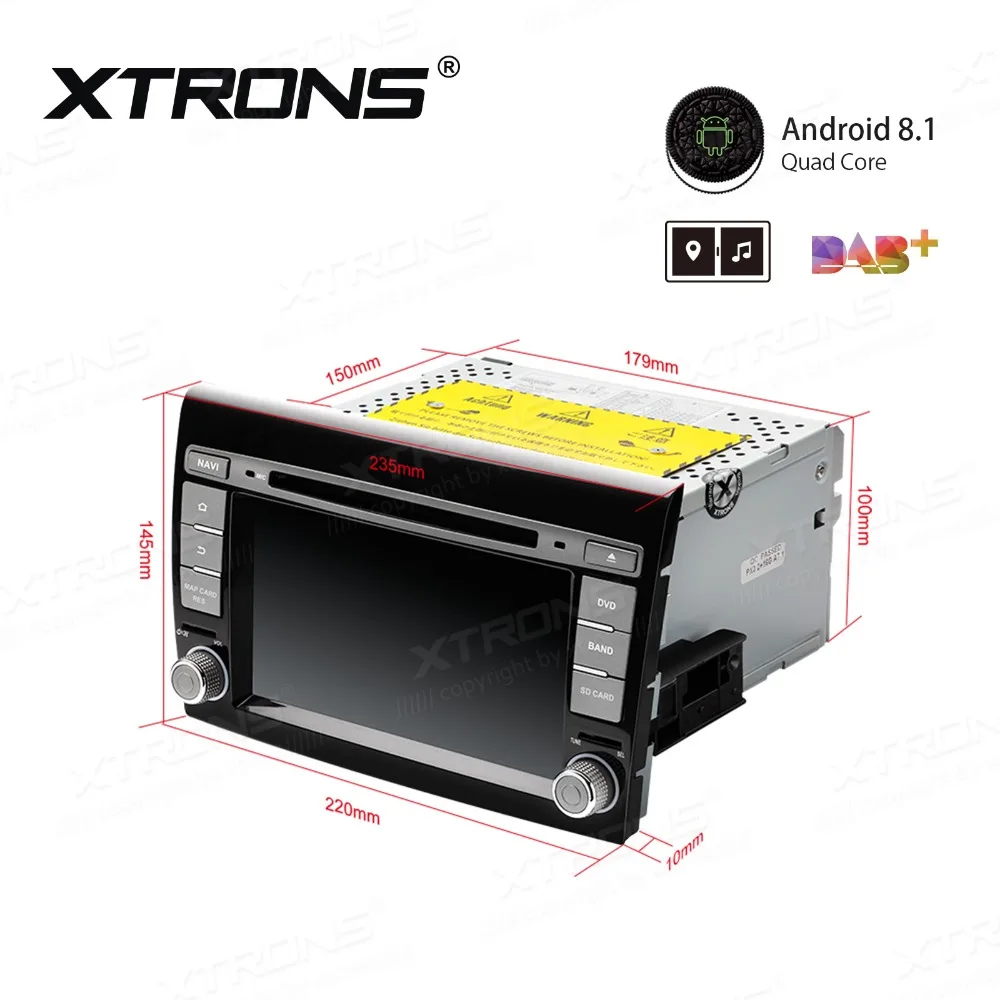 Мультимедийная система XTRONS 7 дюймов Android 8 1 DVD-плеер для Fiat Bravo 198 2007-2014 GPS-навигация