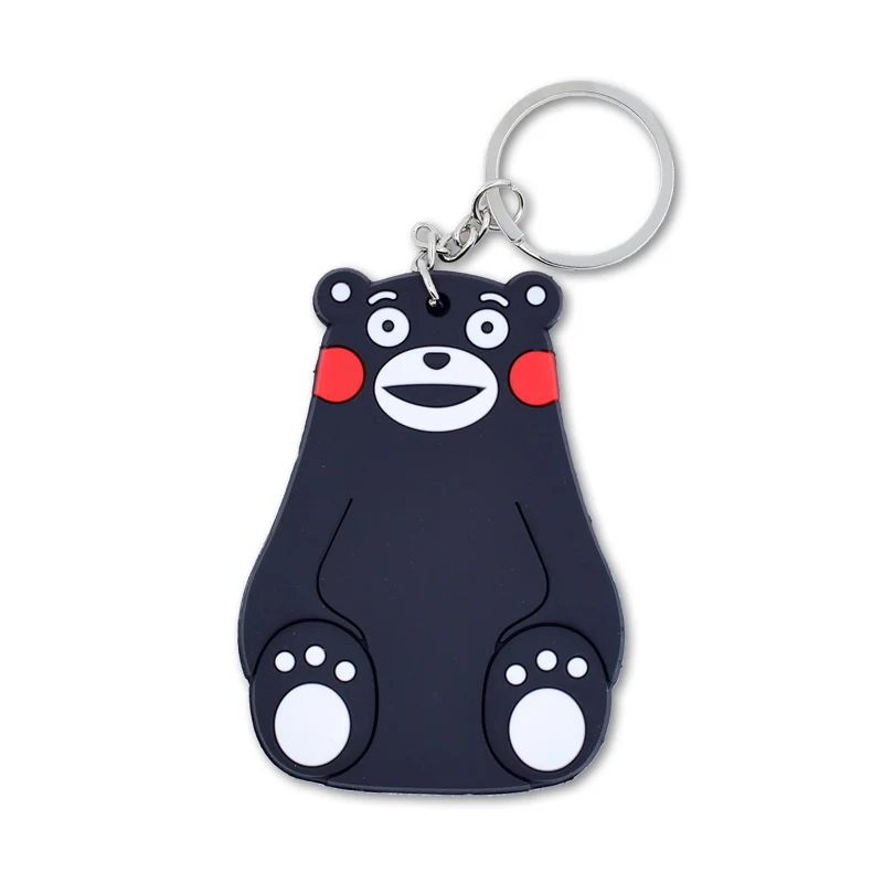 6 стилей Кумамон брелок фигурку мягкого ПВХ keyring Двусторонняя милый мультфильм