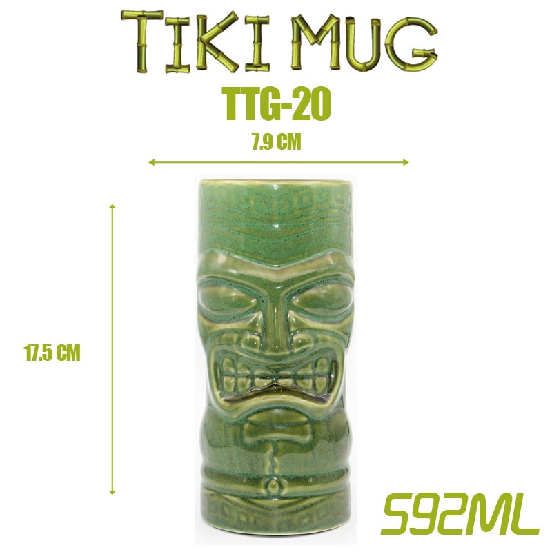 Гавайские кружки Tiki, Коктейльные кружки, пивные кружки, кружки для вина, керамические кружки Tiki, отлично подходят для коктейльных напитков, вечерние кружки