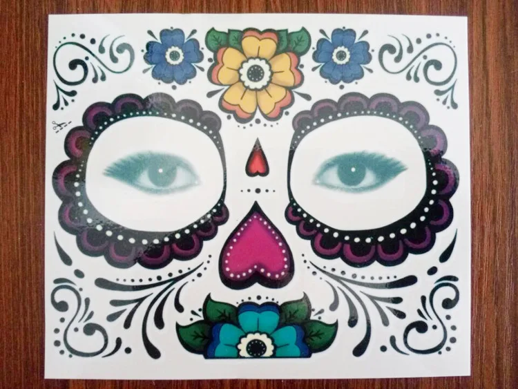 100 шт. временные тату-наклейки для лица и глаз водонепроницаемые самоклеющиеся