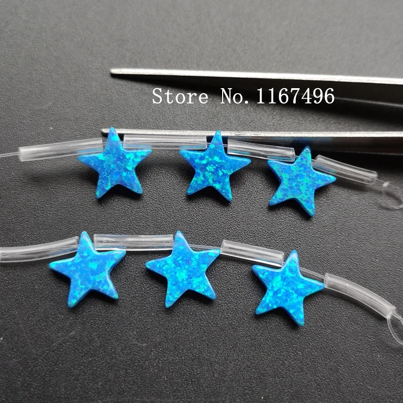

20pcs/lot 12mm dark blue star opal Synthetic Star cut Opal Stone for Necklace Star Fire Opal Charms Price
