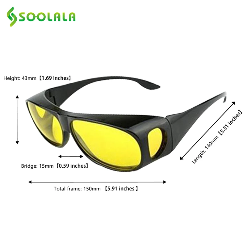 SOOLALA, женские, мужские, брендовые, новинка, солнцезащитные очки, HD, ночное видение, обертывание, обертывание вокруг, ветрозащитные солнцезащитные очки, Lunette De Soleil