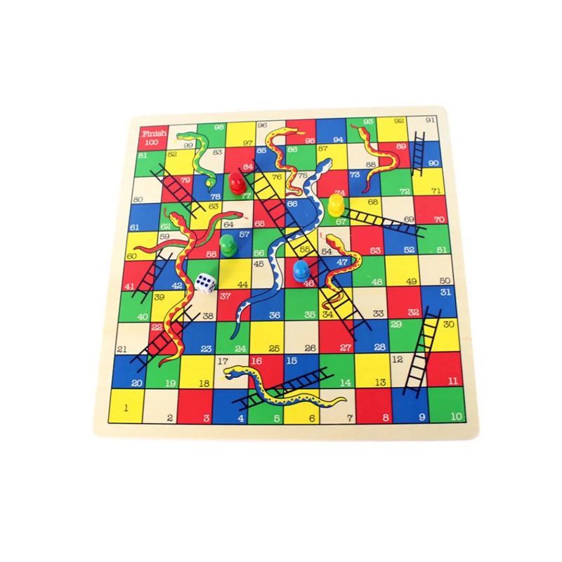 2 In 1 Classic Wooden Snake Flying Chess Magnetic Maze Board Game Children Kids Educational Toy Gifts | Игрушки и хобби