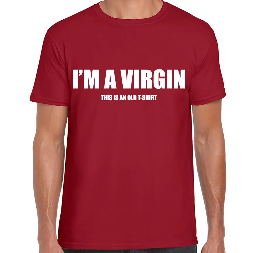 Футболка'm a virgin old, забавная Мужская футболка с принтом, слоган, для взрослых, юмор, новинка, высокое качество, хлопковая футболка с коротким рукавом