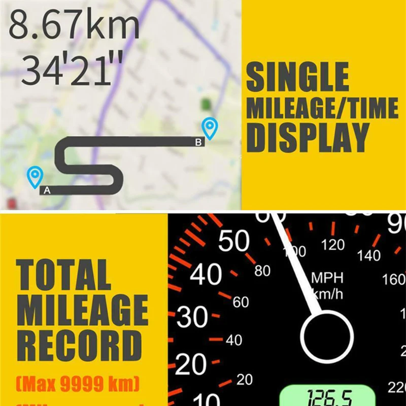 DC5V Set Kit C90 Universal Car Trucks HUD Speedometer Digital Display Overspeed Warning Black Accessories Tool