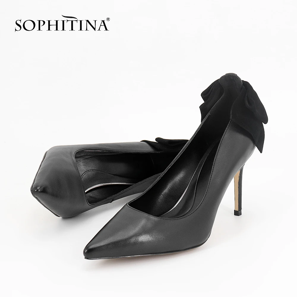 SOPHITINA/брендовые туфли лодочки с острым носком Элегантные Фиолетовые женские на