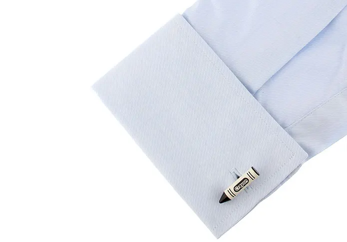 iGame Crayon Cuff Links White Color Novelty Pencil Design Quality Brass Material Free Shipping | Украшения и аксессуары