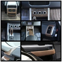 luxury wood grain abs chrome trims interior cover trim frame decoration car styling for range rover sport 2014 2015 2016 2017