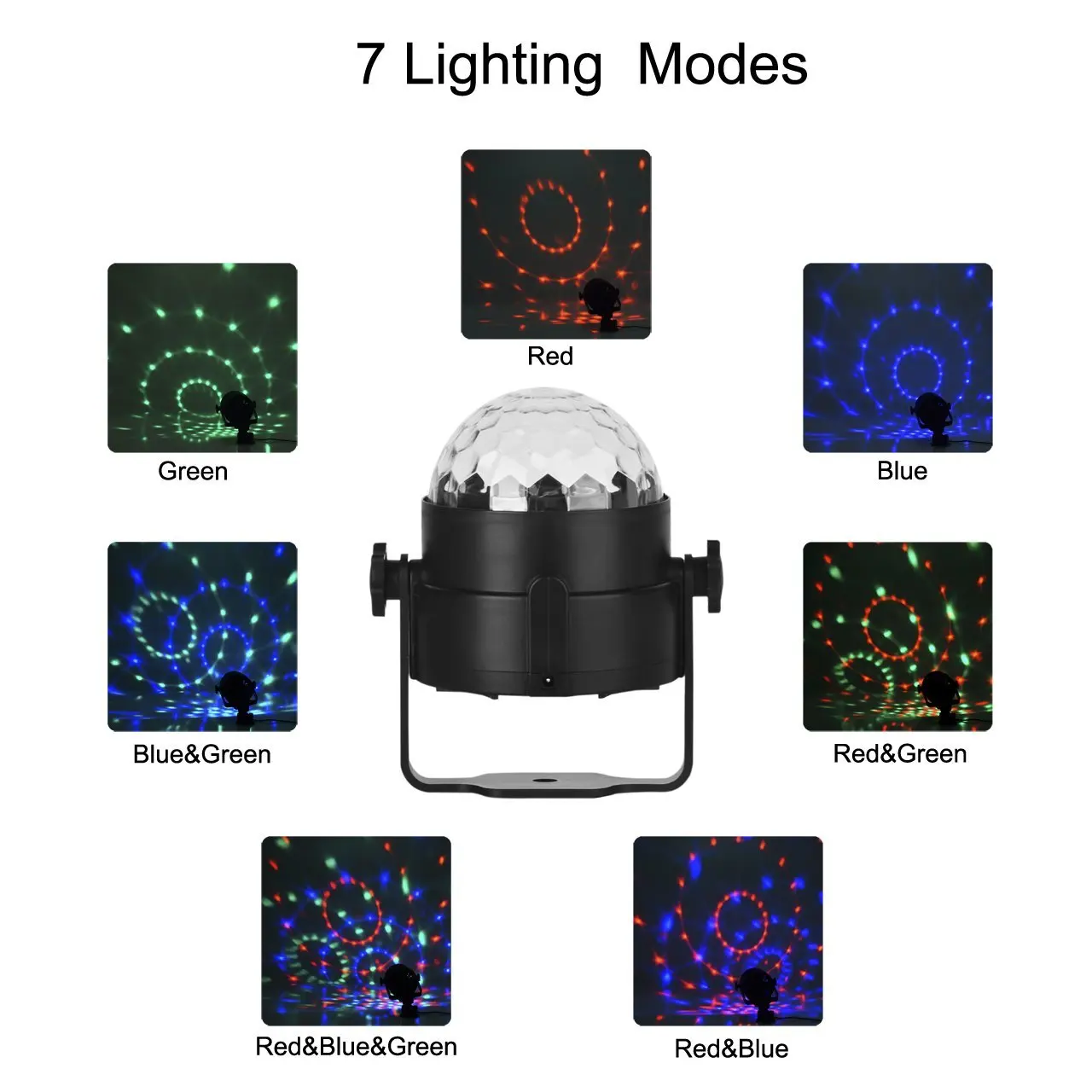 Пульт дистанционного управления с питанием от USB 7 цветов 3 Вт RGB мини кристалл