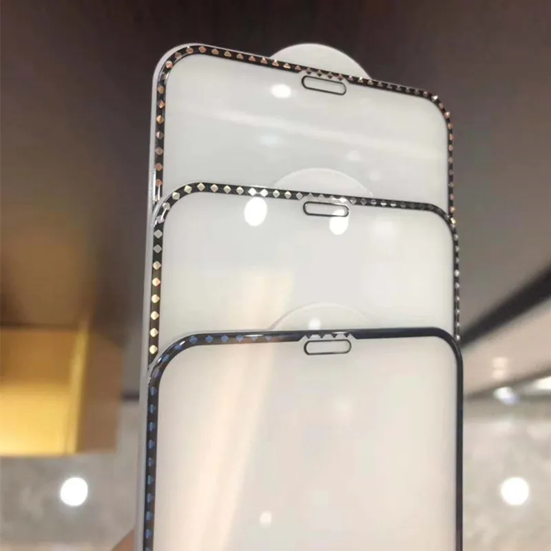 Алмазный протектор экрана стекло для iphone Xs Max Xr покрытие Полное покрытие экрана защитное закаленное стекло на iphone X Xs