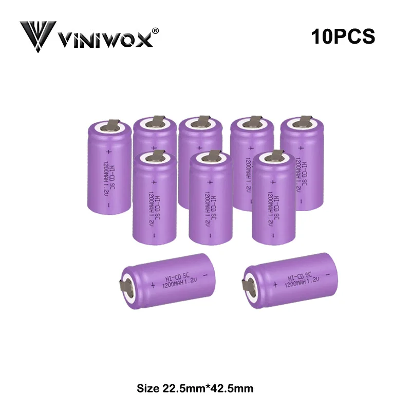 Новый Ni CD 1200mAh SC 1 2 V электроинструмент батарея для банка питания NICD аккумулятор Sub
