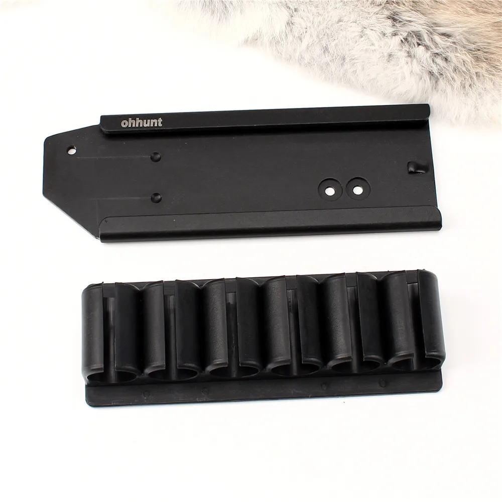 

Shot*gun Side Saddle Mossberg 500 590 12 Gauge GA 6 Round Shell Carrier Holder Plate Kit Hunting Trail Gun Accessories