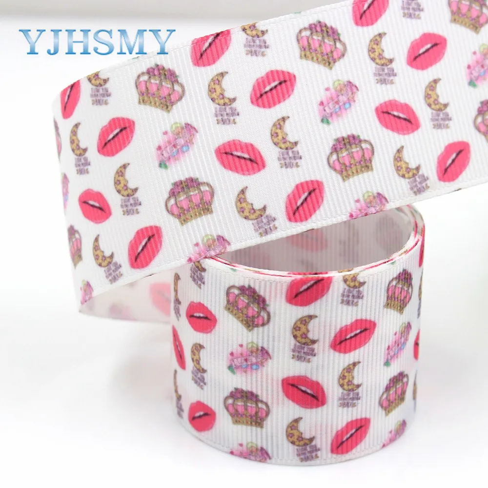 YJHSMY G-18801-749 38 мм 5 ярдов Мультяшные печатные корсажные ленты DIY ручная работа