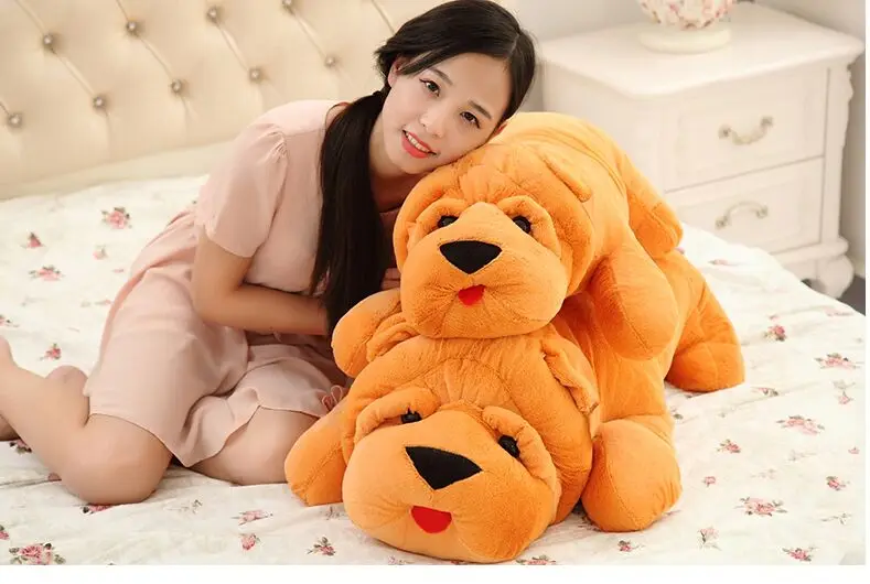 Большая склонная шарпей собака плюшевая игрушка мягкая подушка подарок на день