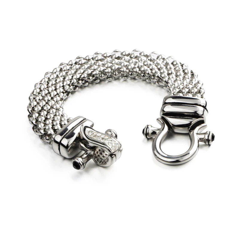 Женский браслет с шармом роскошный из нержавеющей стали|pulseira feminina|bracelet designerdesigner