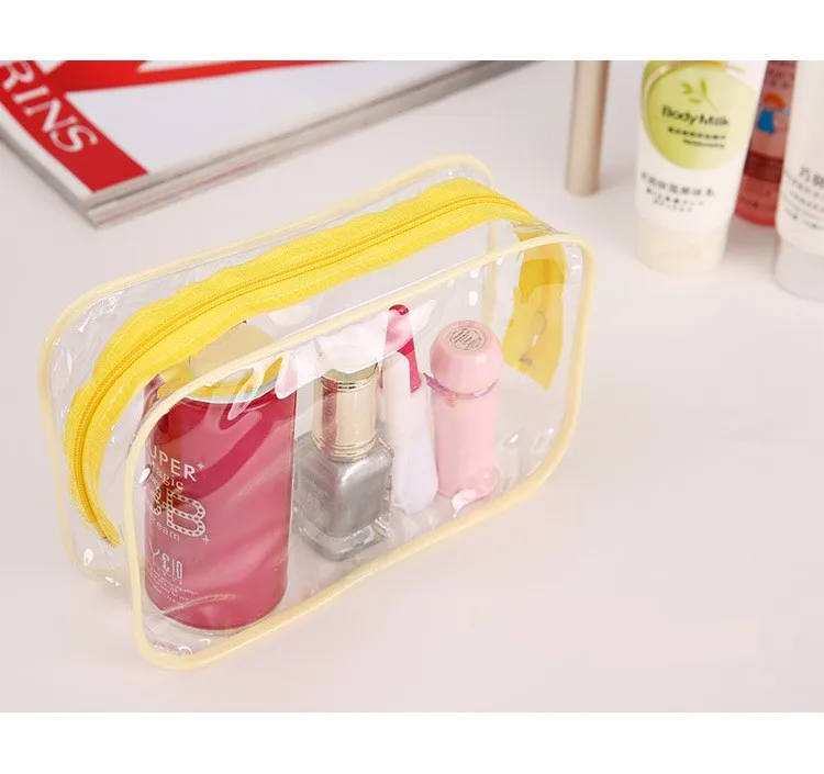 Clear Makeup Bag Beautician Cosmetic Bag Transparent PVC Bags Travel Organizer Beauty Case Toiletry Bag Make Up Pouch Wash Bags