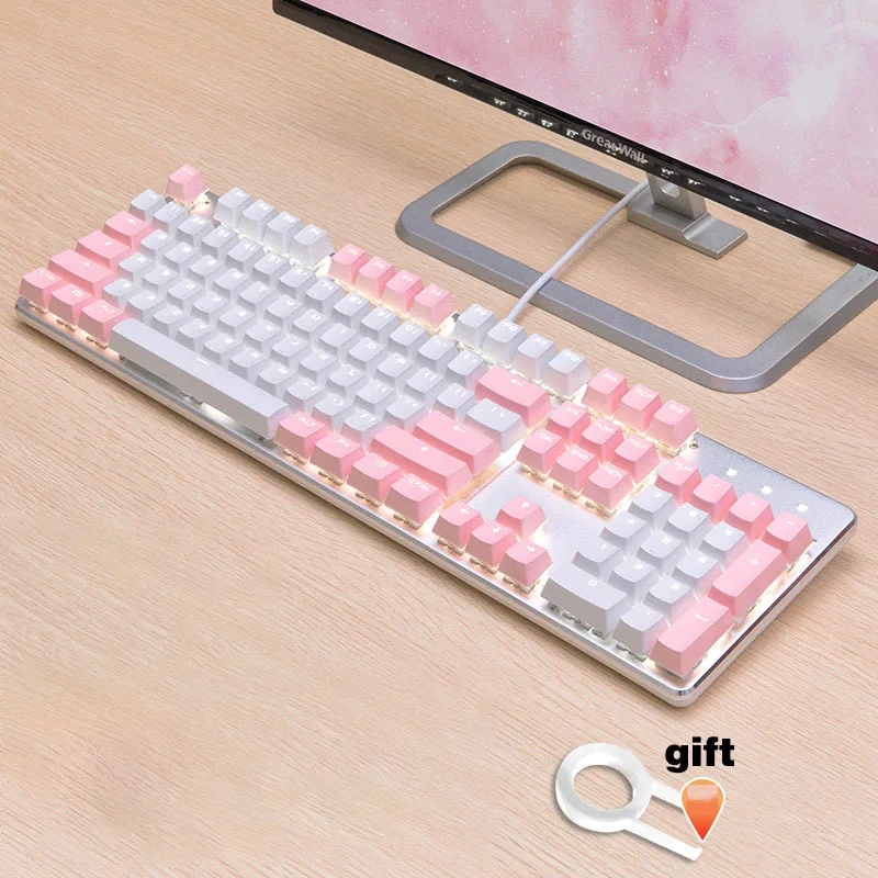 PBT английский язык 108 клавиши крышки s ключи различные цвета выбор для Cherry MX механическая клавиатура колпачки переключатели - Цвет: ABS Powder white