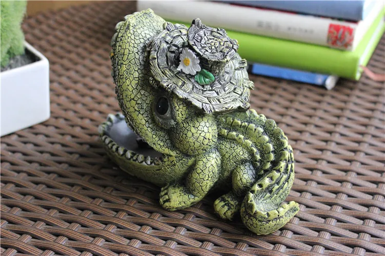 NEWYEARNEW Resin Creative Ashtray Car Ashtrays countryside Crocodile Cigarettes Ash Tray Home Decoration Free Shipping | Дом и сад
