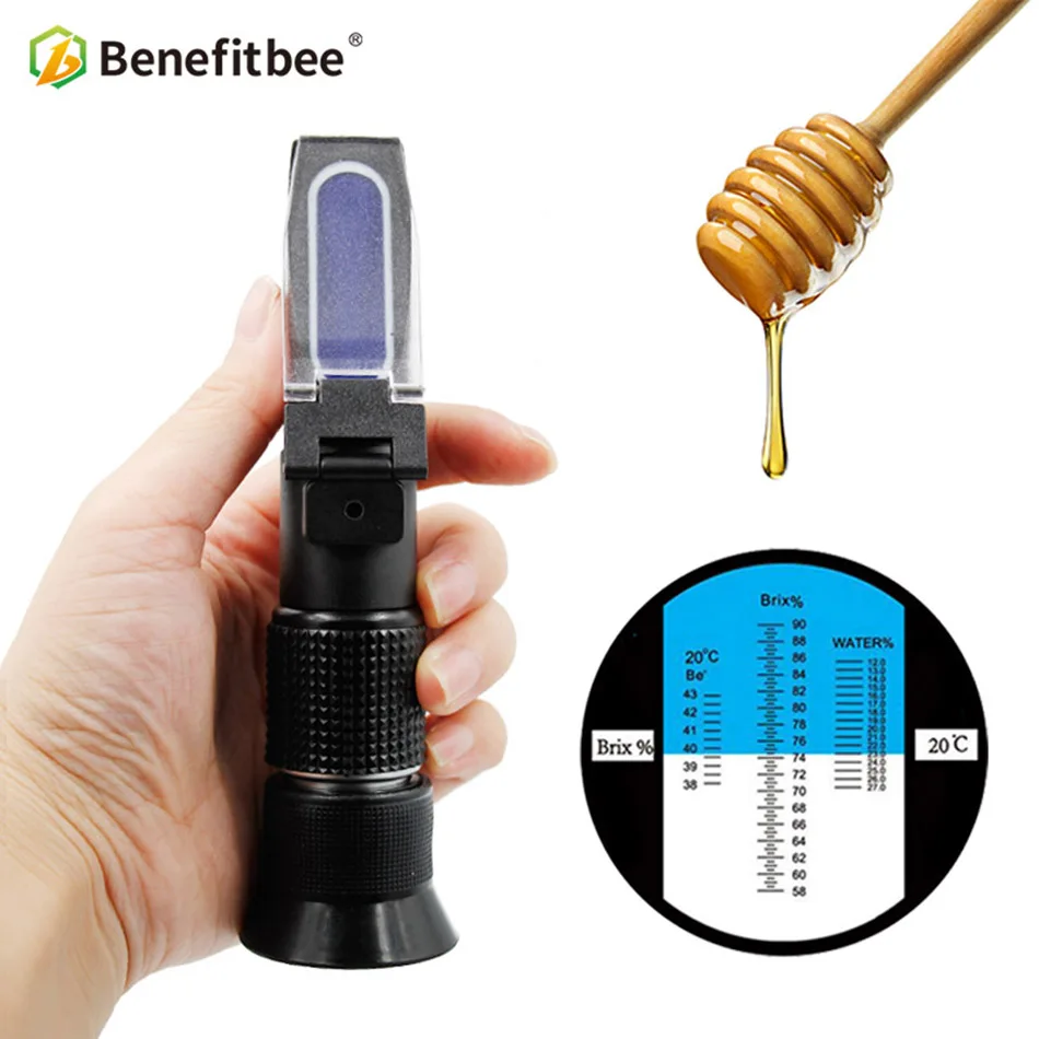 Benefitbee Bee Tools Honey Refractometer 58-90% (sugar content) Beekeeping Refractometer Handheld Honey Concentration Meter