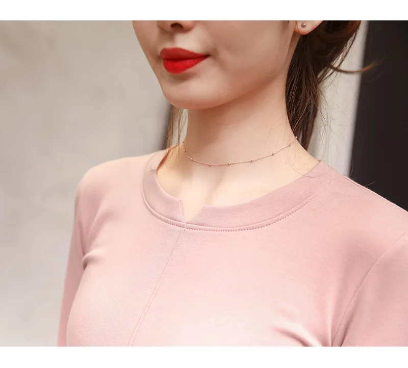 90% хлопок, плотный теплый зимний Топ с длинным рукавом, Женские базовые пуловеры, корейский розовый свитер для женщин, джемпер, Повседневная хлопковая рубашка