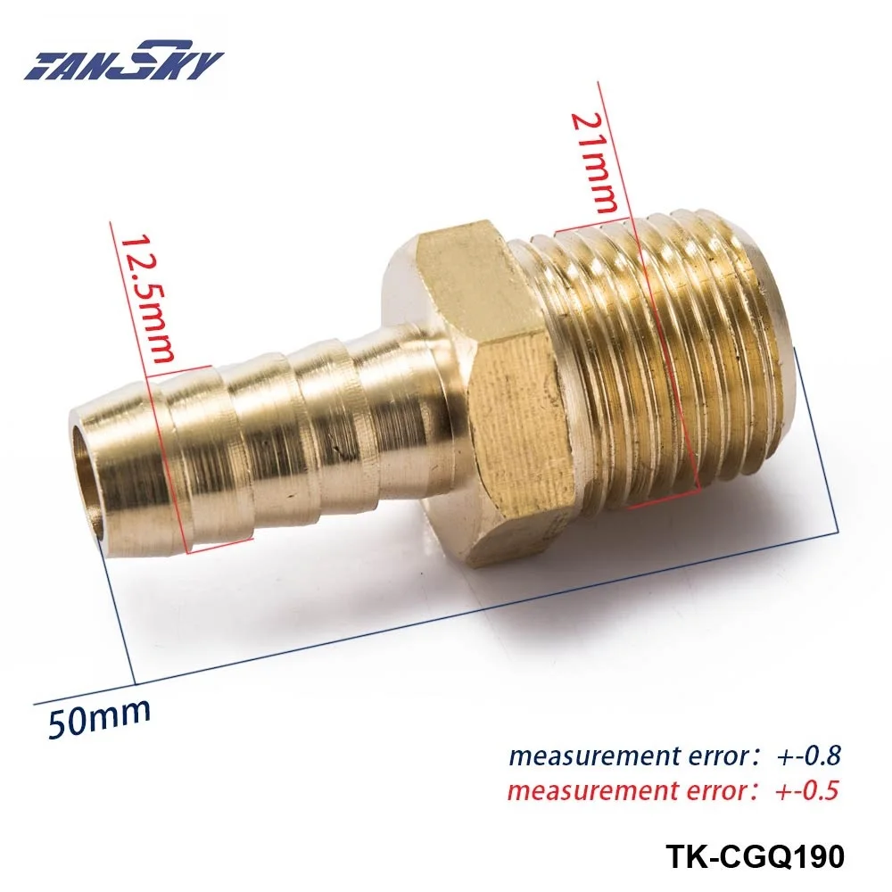 Прямой фитинг 1/2 &quotшланг ID BARB 1/2&quot NPT Мужской для топлива воздуха воды нефти газа