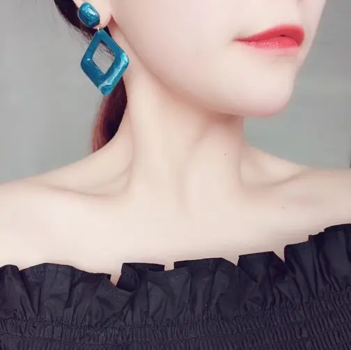 Kakaboom acrylic Ins popular simple style drop Earrings retro vintage classic all-match Punk fashion Jewelry Noble | Украшения и