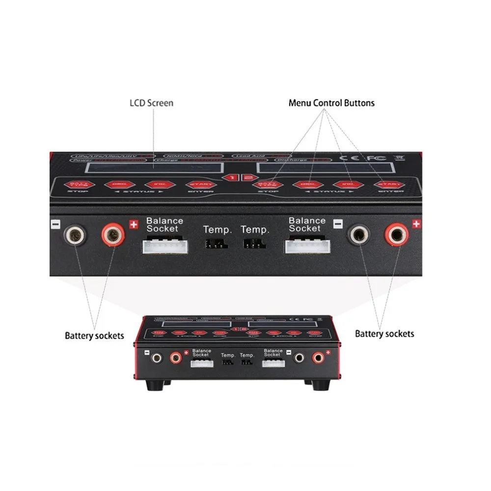 Ультра мощность до 240 AC DUO Вт 2в1 LiIo/LiPo/LiFe/NiMH/Nicd батарея RC Баланс Зарядное устройство