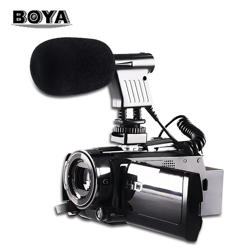 BOYA BY-VM01 мм 3 5 видео трансляции Направленного Конденсаторный Микрофон для Nikon Canon