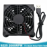 2pcs gdstime 92mm tv box wireless router cooling fan dc 5v usb power cooler 92x92x25mm 9cm with protective net