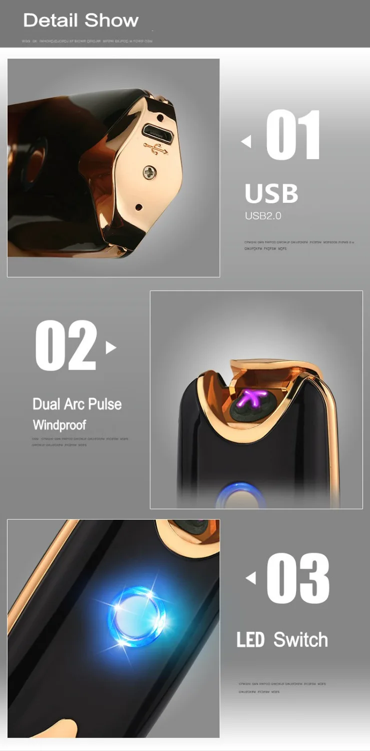 Фото Новинка 2017 двухдуговая импульсная электронная новинка USB Зажигалка Новинка 2017 двухдуговая импульсная электронная новинка USB Зажигалка