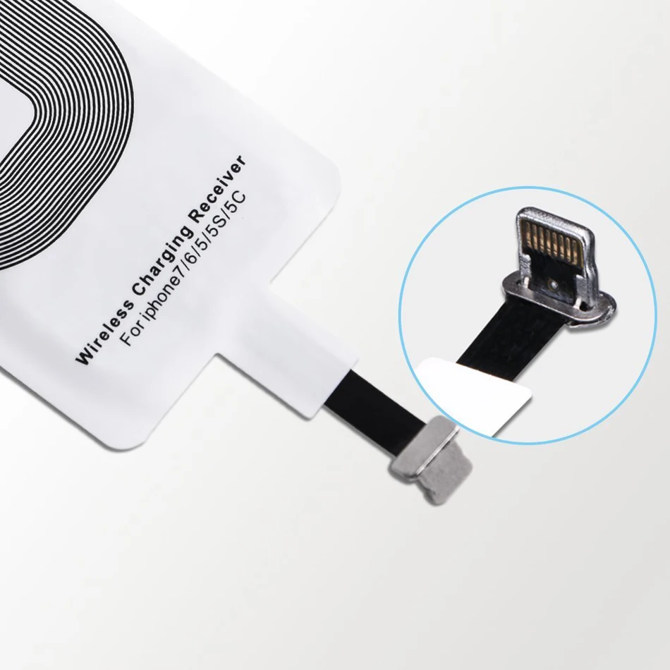 JKING Qi Wireless Charger Receiver Module Adapter for Apple iPhone 6 6S 7 Plus 5 S 5S SE Charging Receptor Pad Coil | Мобильные