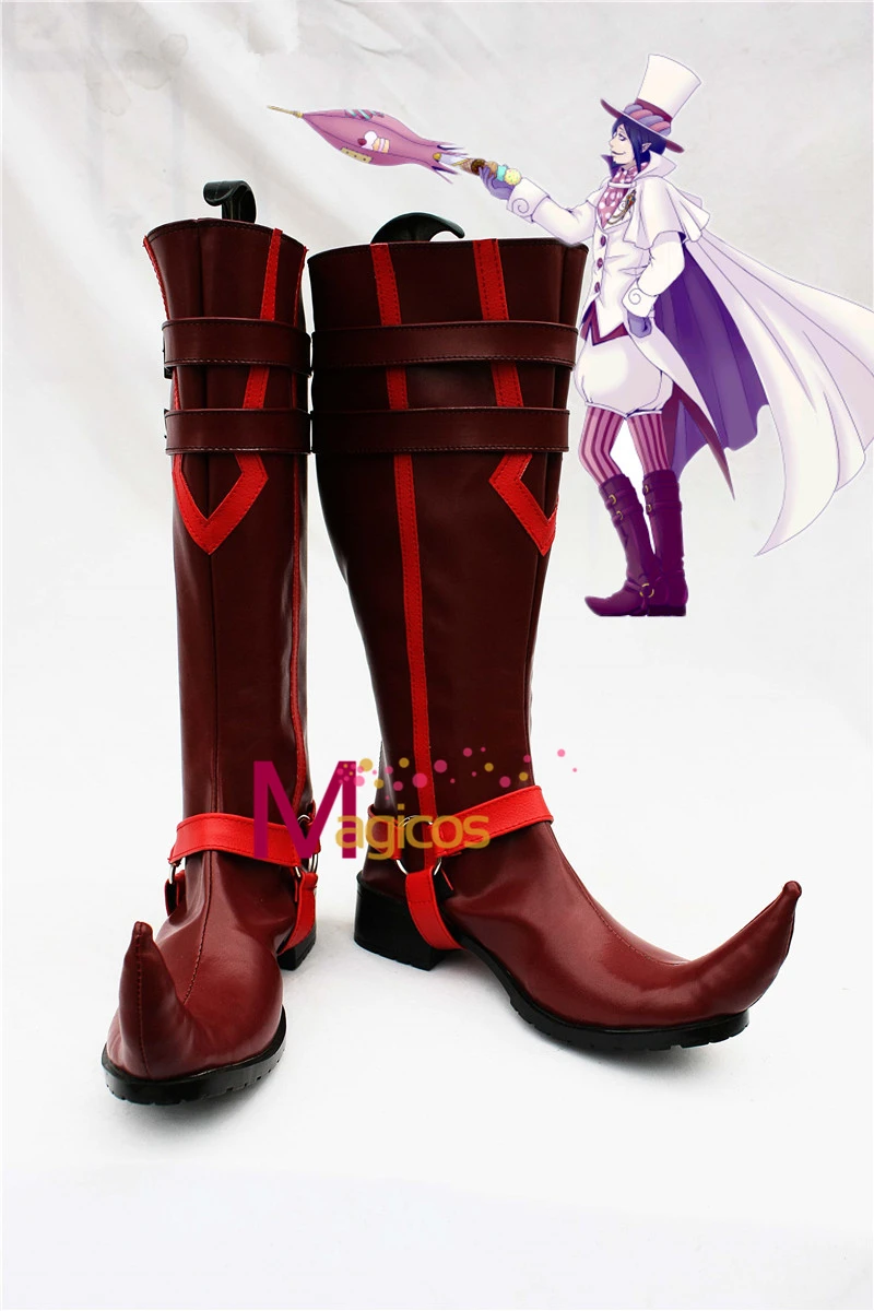 

Anime Ao no Exorcist Mephisto Pheles Cosplay Party Shoes Fancy Boots Custom-made