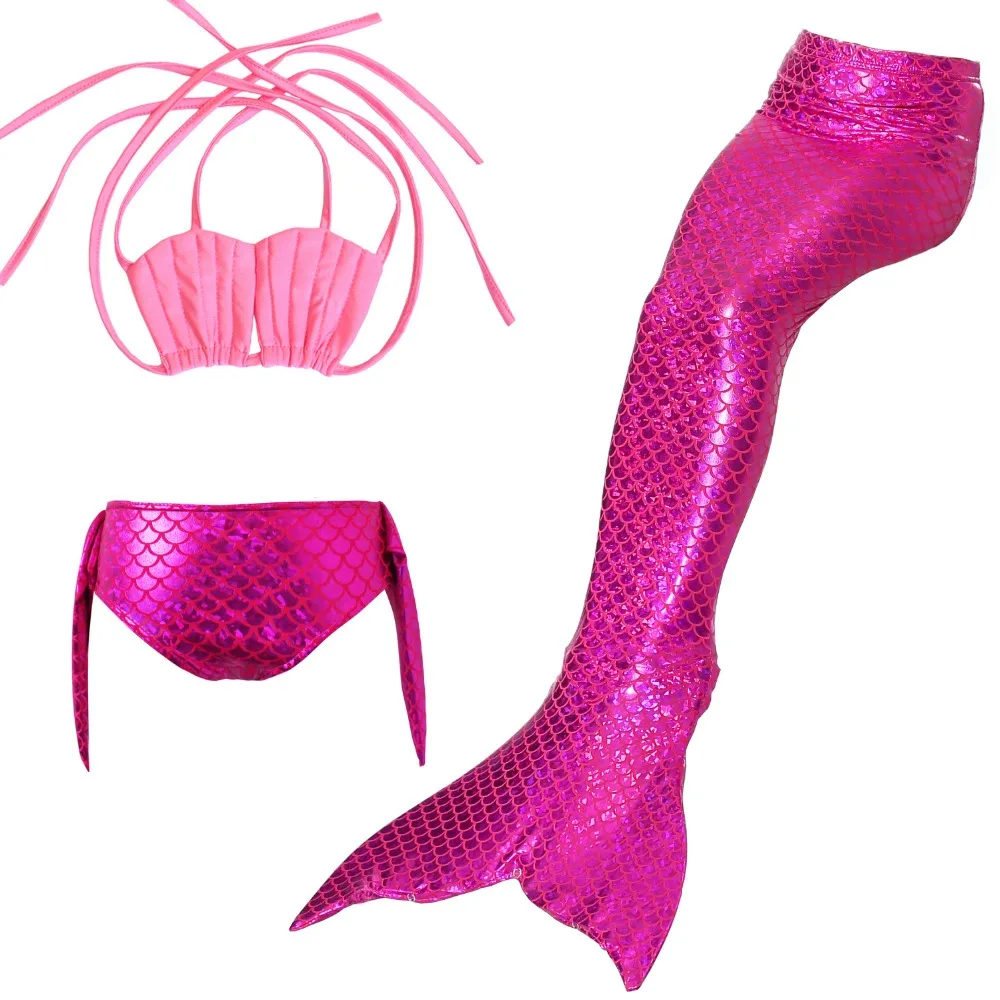 Женский костюм русалочки раздельный купальный принцессы с хвостом комплект из 3