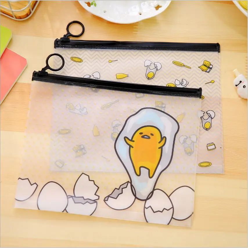 2 стиля мультфильм Gudetama ленивое яйцо ПВХ сумка документов папки файла