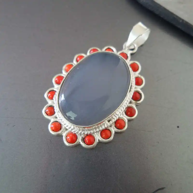 TBP731 искусственная фотография винтажная овальная подвеска|oval pendant|nepal indiastone pendant |