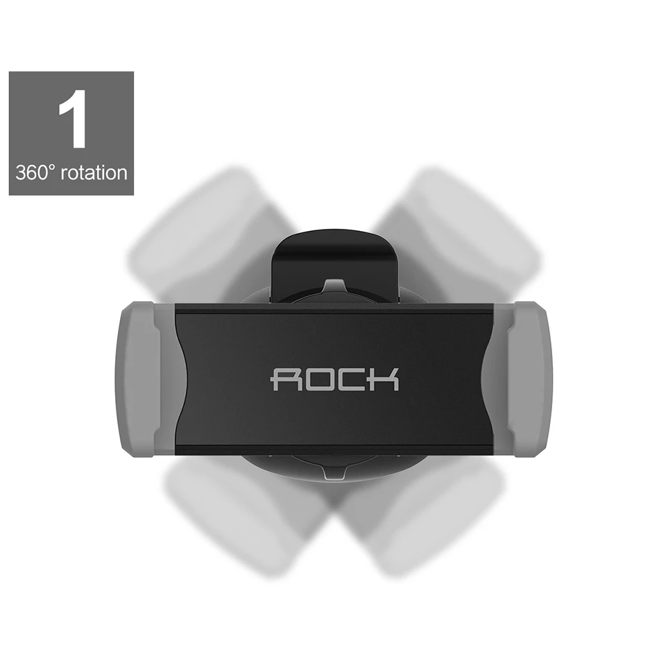 Автомобильный держатель для телефона ROCK для iPhone 8X7 XS, мини держатель на вентиляционное отверстие, вращение на 360 градусов, автомобильный держатель для телефона, автомобильная подставка для телефона