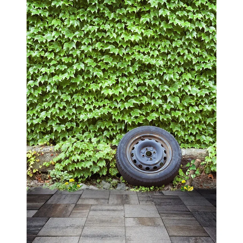 

TR фон для фотостудии кирпичная стена зеленые листья детская фотокамера виниловые Декорации для шин Фото фоны