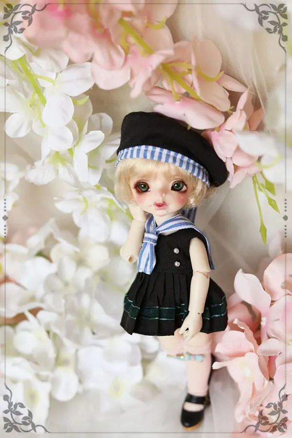 BJD Кукла одежда костюм черная в западном стиле моряка для 1/6 1/8 Imda3.0 Одежда