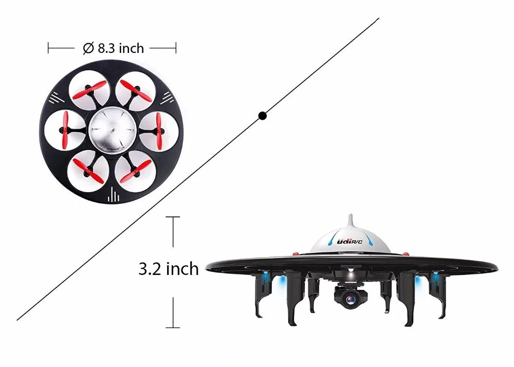 Квадрокоптер UDI RC U845 Wi Fi 2 4 ГГц 6 осевой гироскоп FPV Дрон с HD камерой RTF комплект