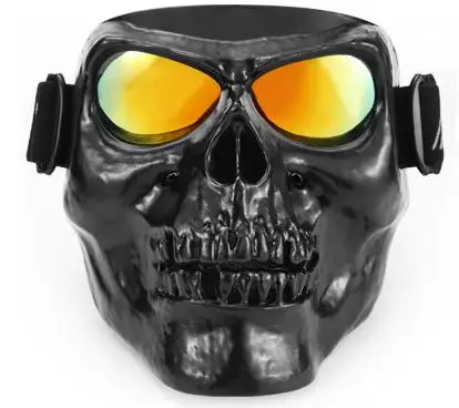 Маска для мотоцикла с монстрами очки подходят открытым лицом Ретро стиль шлемы