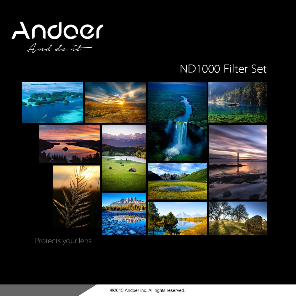Фильтр нейтральной плотности для камеры Nikon Canon DSLR Andoer 72 мм ND1000 10 Stop Fader|density filter|filter