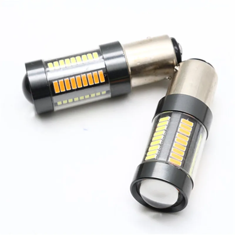 Автомобильные лампы 2 шт./лот 3157/1157 33 Вт SMD4014 990lm 66LED дневные ходовые огни сигнал