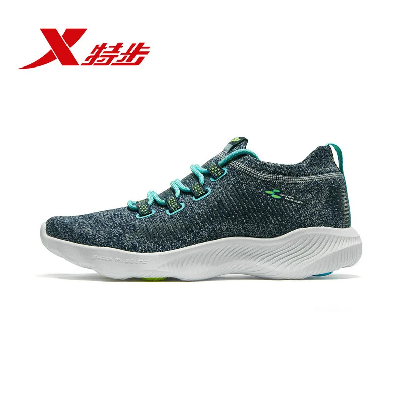 blue gray Xtep/мужские кроссовки; сезон весна; Новинка; легкие кроссовки с амортизацией и сеткой; модные спортивные кроссовки для бега; shock REBOUND; 881119119056 - Цвет: blue gray