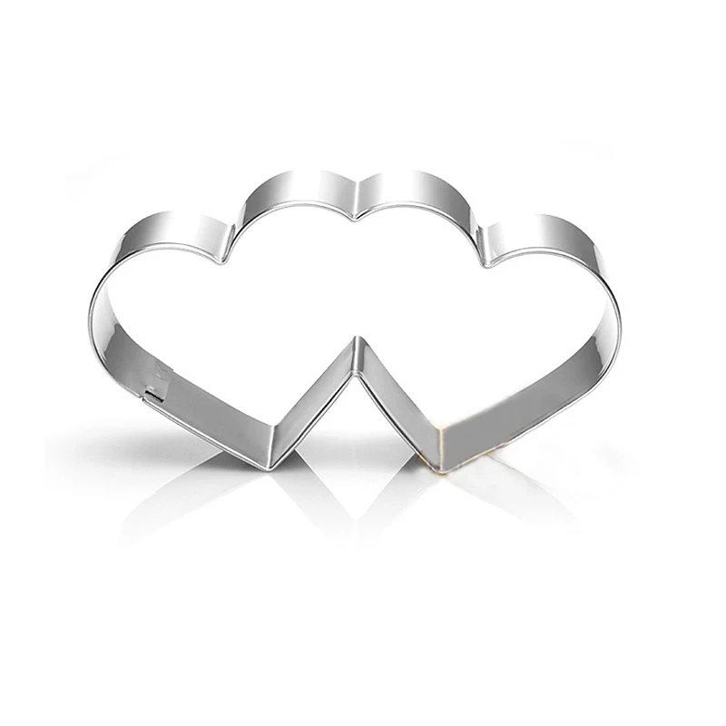 Cookie cutter Форма для вырезания печенья из нержавеющей стали в форме сердца для пары на День святого Валентина стерео мультяшная форма для печенья для кухни посуда для выпечки - Цвет: Cookie cutter