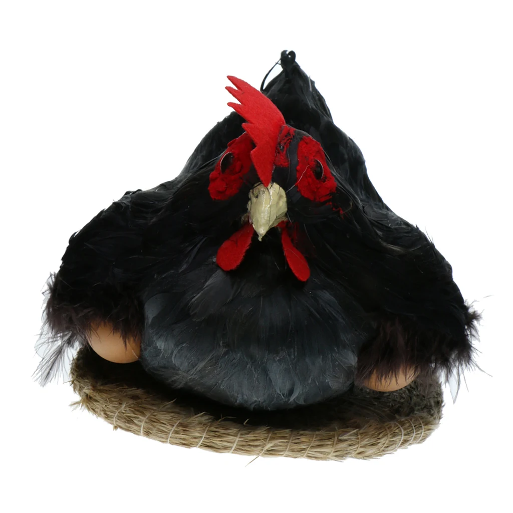 Яркая стоящая курица имитация курицы модель украшения с яйцом фигурка весенний