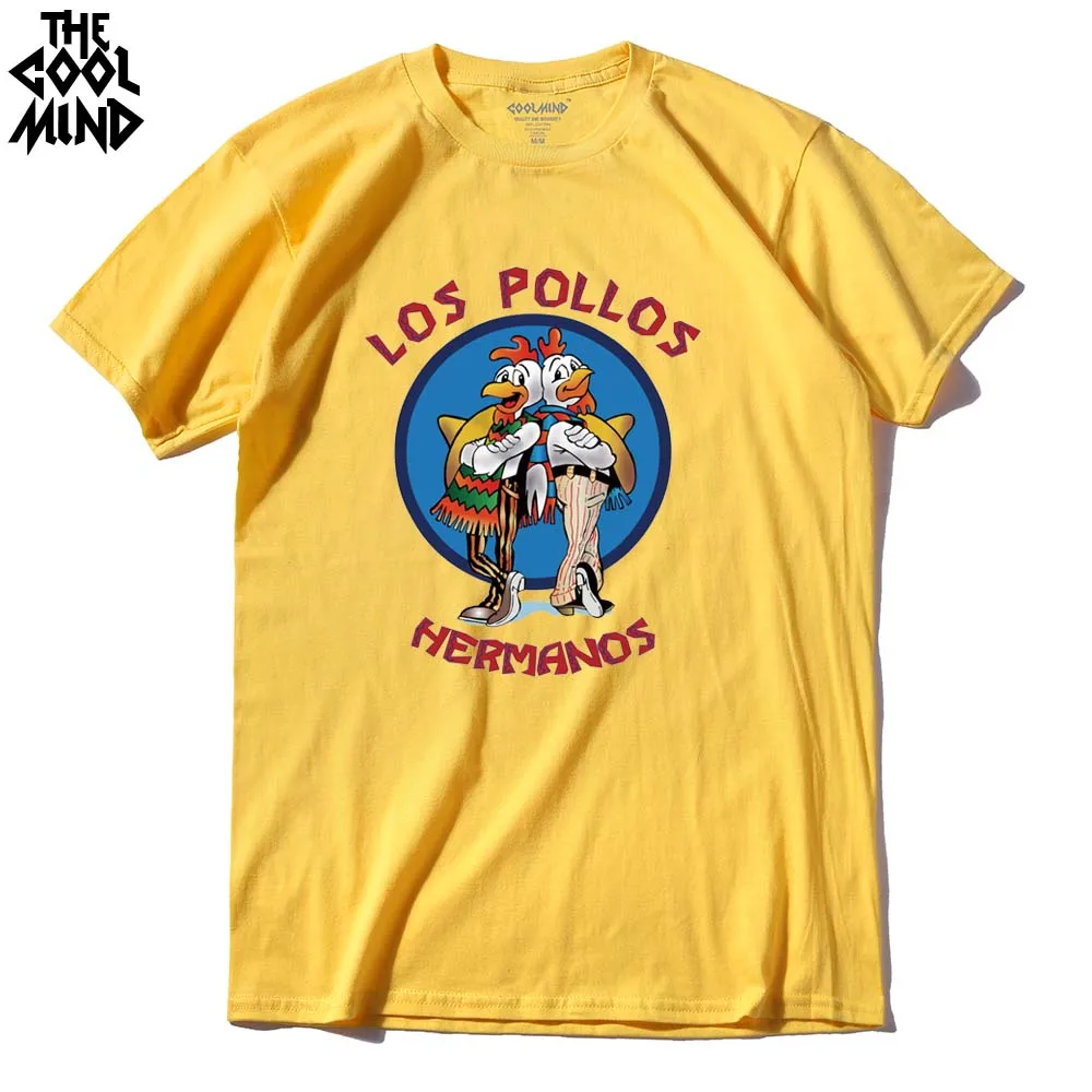 COOLMIND LO0111A, хлопок, короткий рукав, los pollos, принт, Мужская футболка, повседневная, Круглый ворот, летняя, Мужская футболка, свободная, крутая, Мужская футболка