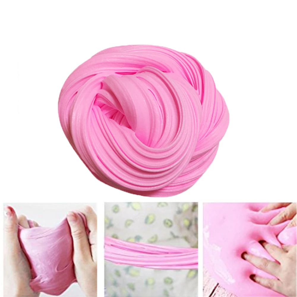 Красочные Пушистые плавающие слизи пены бисерные украшения антистрессовая