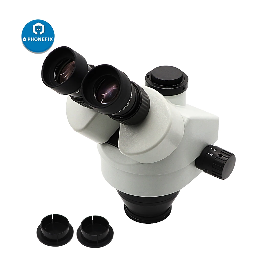 Simul-focal 7X-45X осмотр Тринокулярный зум стерео головка микроскопа WF10X 20 мм окуляр объектив промышленная головка микроскопа