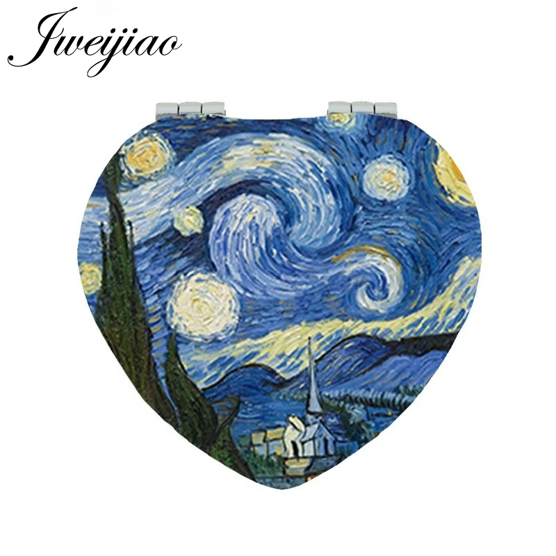 JWEIJIAO van gogh шедевр Подсолнух Знаменитые Картины Звездная ночь портативное зеркало